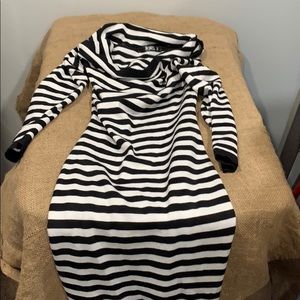 Brand new XOXO XS black&white striped dress